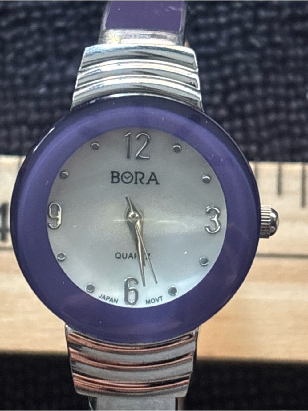 BORA Women's Purple Round Dial Quartz Watch